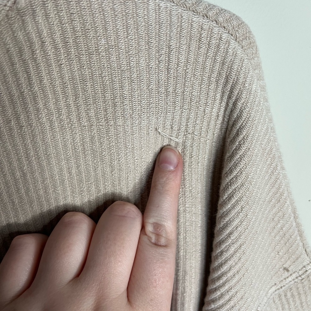 SOLD!❌ - Aerie Beige Ribbed Sweater - Picture 4 of 5